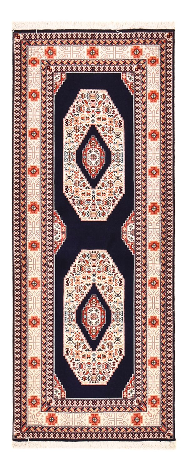 Täbriz - 60 Raj Teppich 72x186cm - Perserteppich - dunkelblau