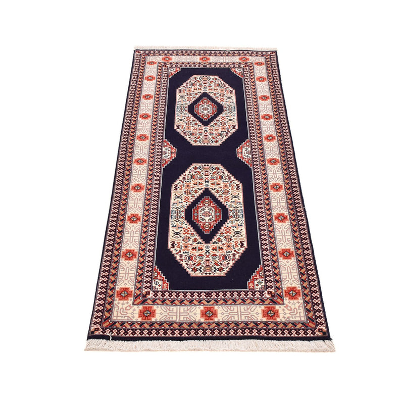 Täbriz - 60 Raj Teppich 72x186cm - Perserteppich - dunkelblau