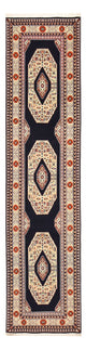 Täbriz - 60 Raj Teppich 73x300cm - Perserteppich - dunkelblau
