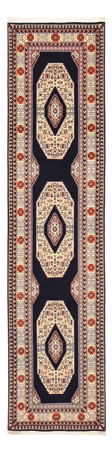 Täbriz - 60 Raj Teppich 73x300cm - Perserteppich - dunkelblau