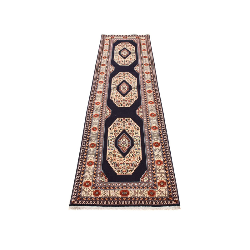 Täbriz - 60 Raj Teppich 73x300cm - Perserteppich - dunkelblau