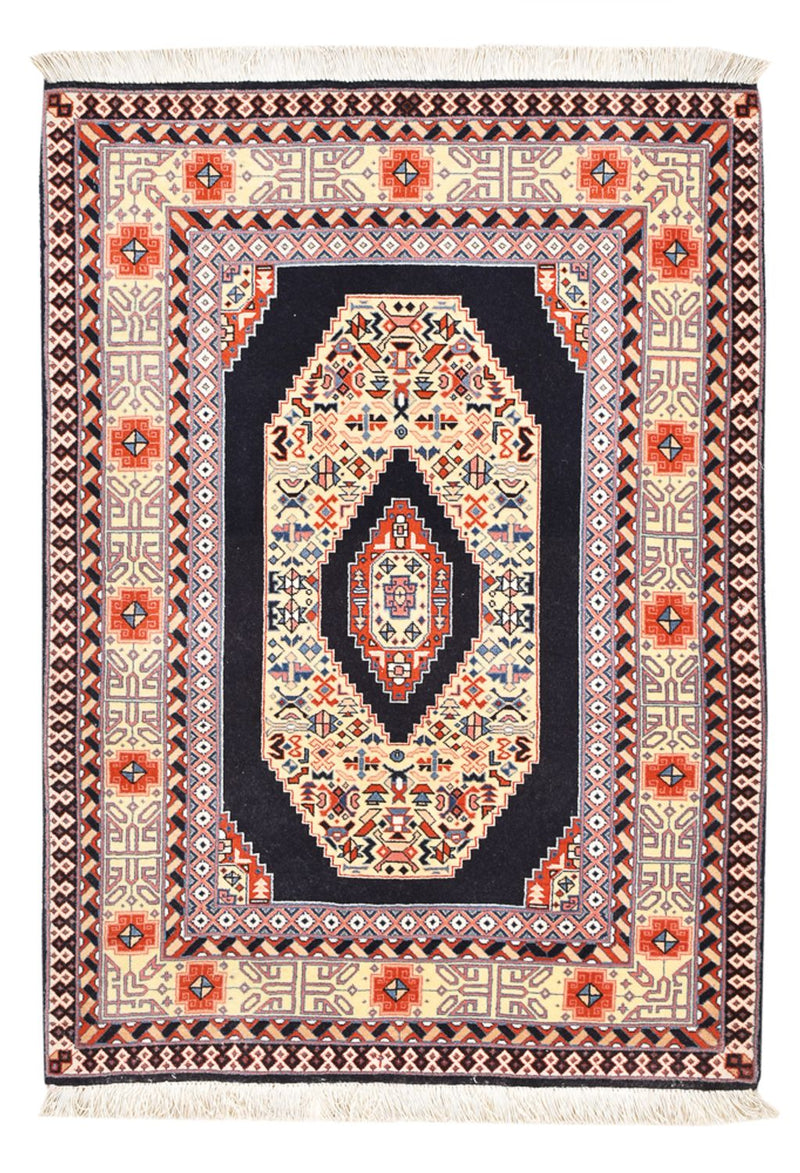 Täbriz - 50 Raj Teppich 74x105cm - Perserteppich - mehrfarbig