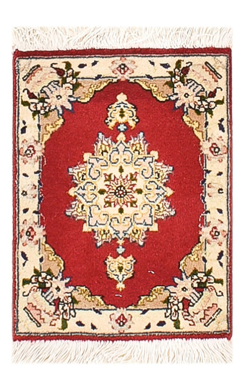 Täbriz - 60 Raj Teppich 30x40cm - Perserteppich - rot