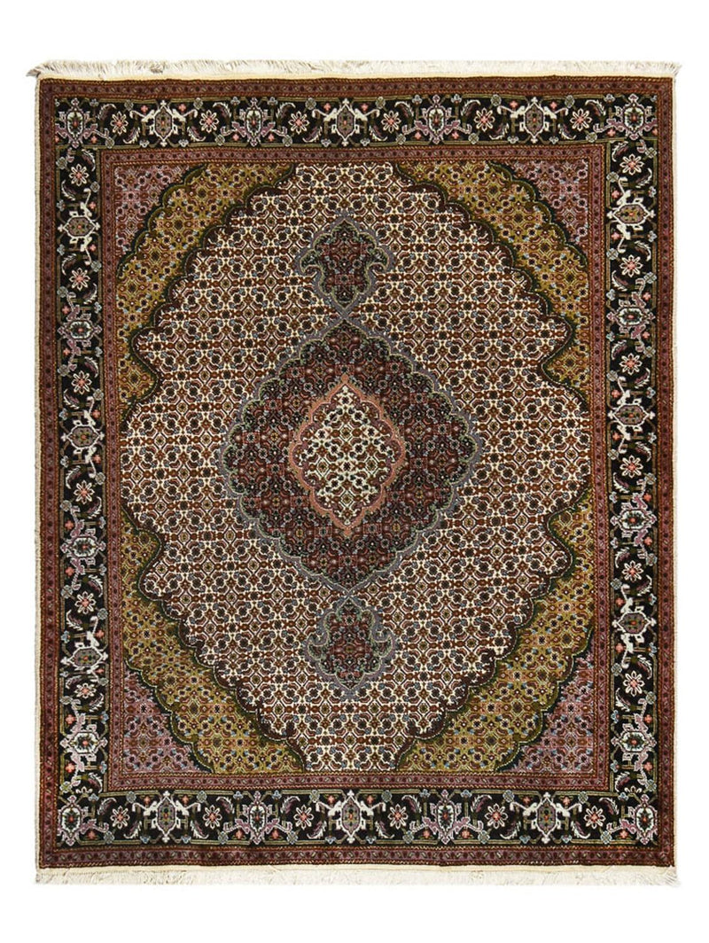 Täbriz - 40 Raj Teppich 155x196cm - Perserteppich - mehrfarbig