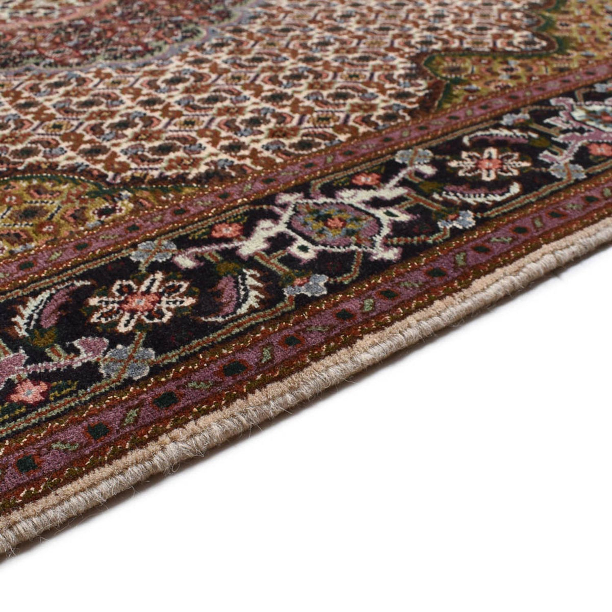 Täbriz - 40 Raj Teppich 155x196cm - Perserteppich - mehrfarbig