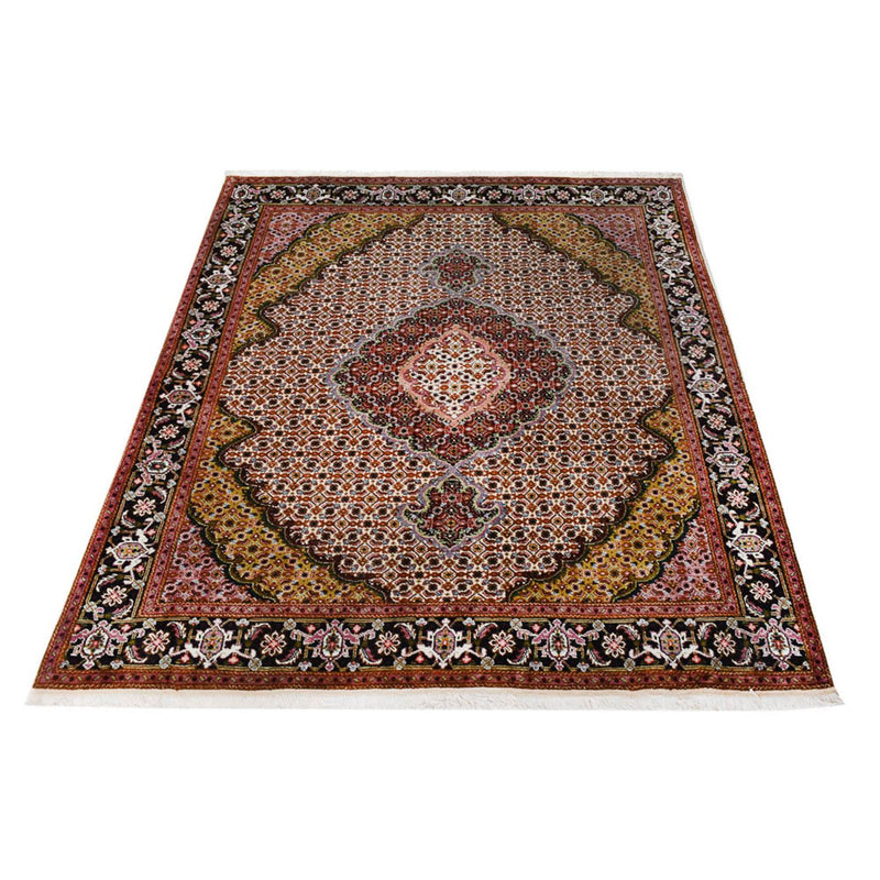 Täbriz - 40 Raj Teppich 155x196cm - Perserteppich - mehrfarbig