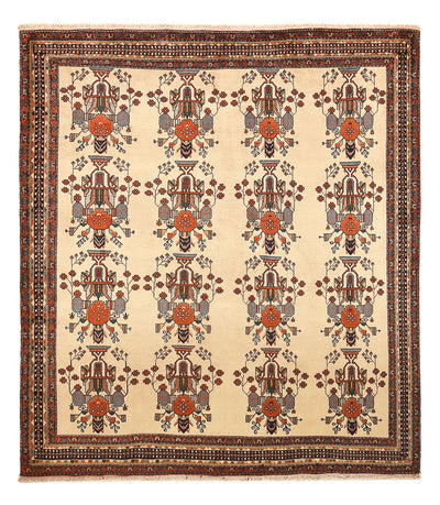 Afshar Sirjan Teppich 195x230cm - Perserteppich - beige