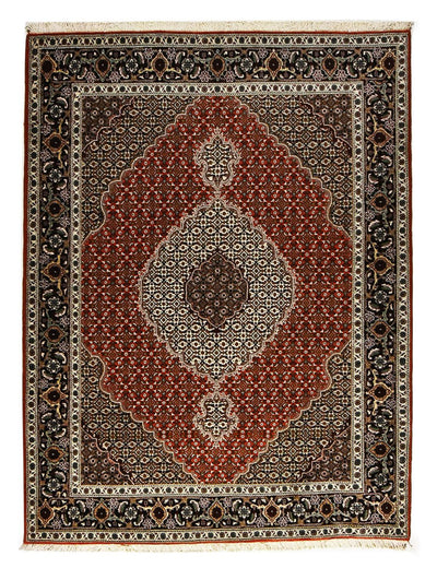 Täbriz - 40 Raj Teppich 153x205cm - Perserteppich - rot