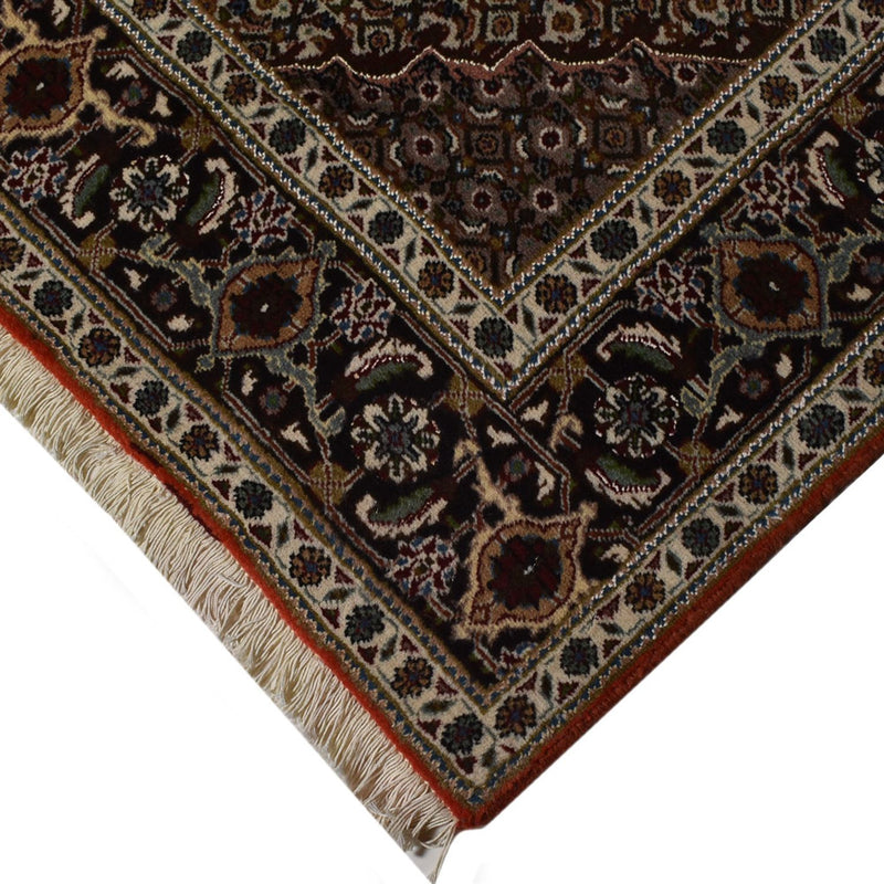 Täbriz - 40 Raj Teppich 153x205cm - Perserteppich - rot