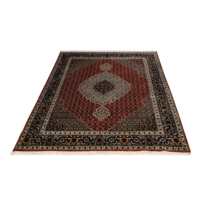 Täbriz - 40 Raj Teppich 153x205cm - Perserteppich - rot
