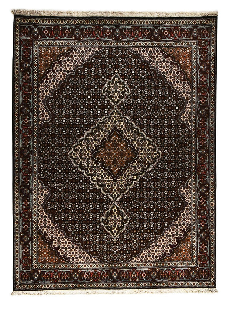 Täbriz - 40 Raj Teppich 154x207cm - Perserteppich - anthrazit