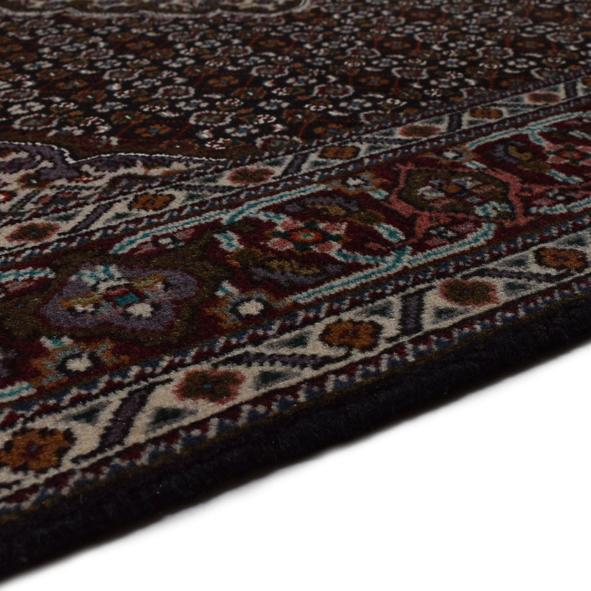 Täbriz - 40 Raj Teppich 154x207cm - Perserteppich - anthrazit