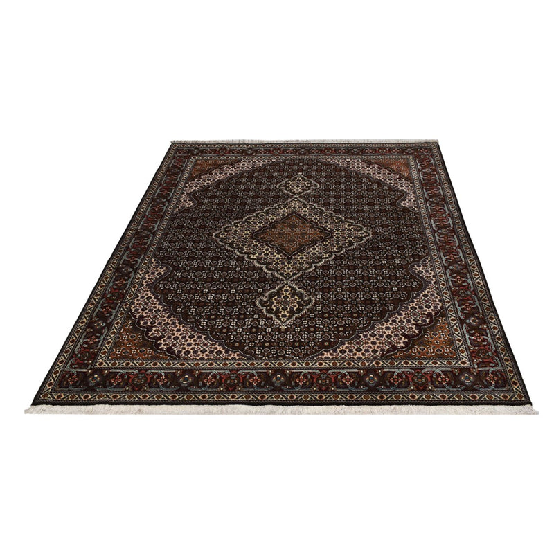 Täbriz - 40 Raj Teppich 154x207cm - Perserteppich - anthrazit