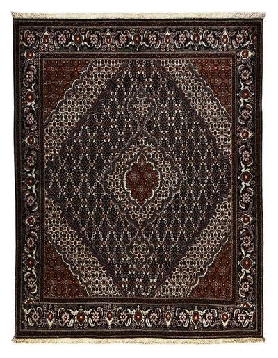 Täbriz - 40 Raj Teppich 158x206cm - Perserteppich - anthrazit