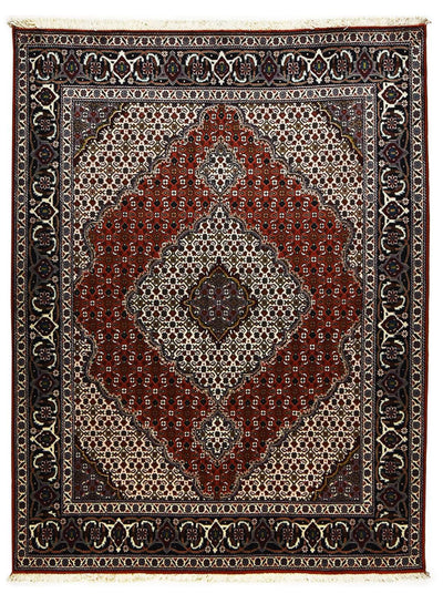 Täbriz - 40 Raj Teppich 154x200cm - Perserteppich - rot