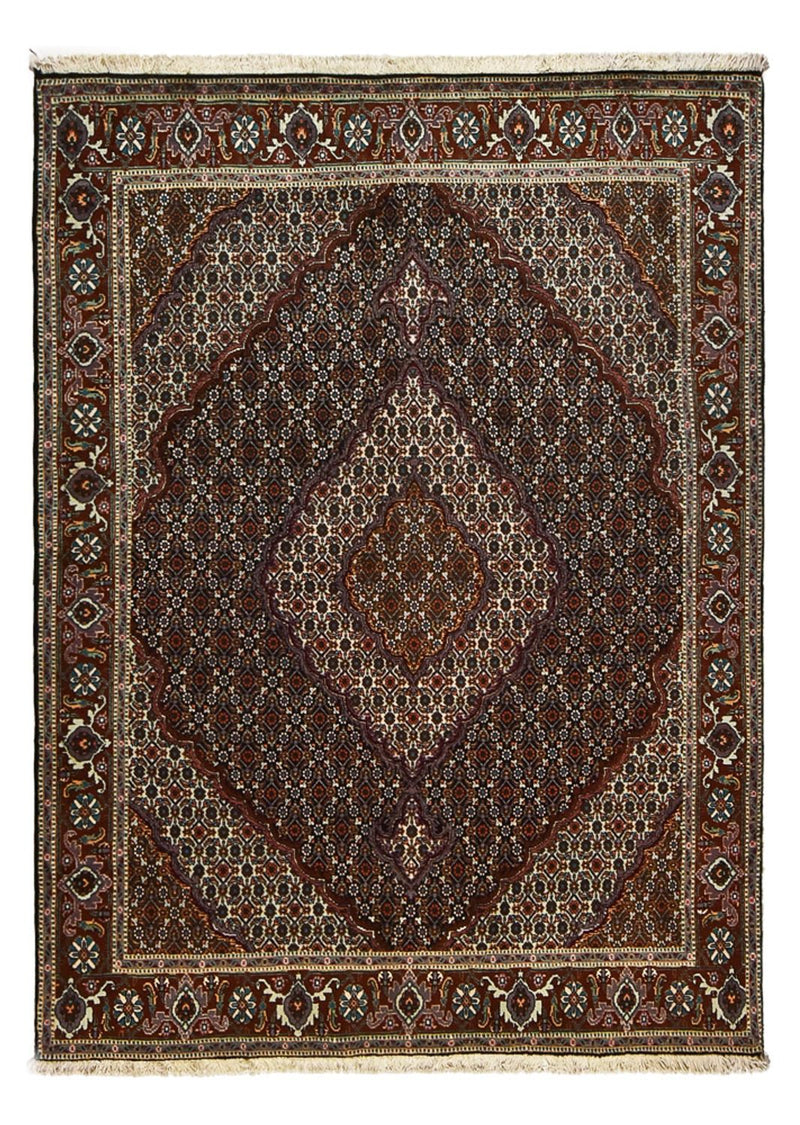 Täbriz - 40 Raj Teppich 150x204cm - Perserteppich - anthrazit