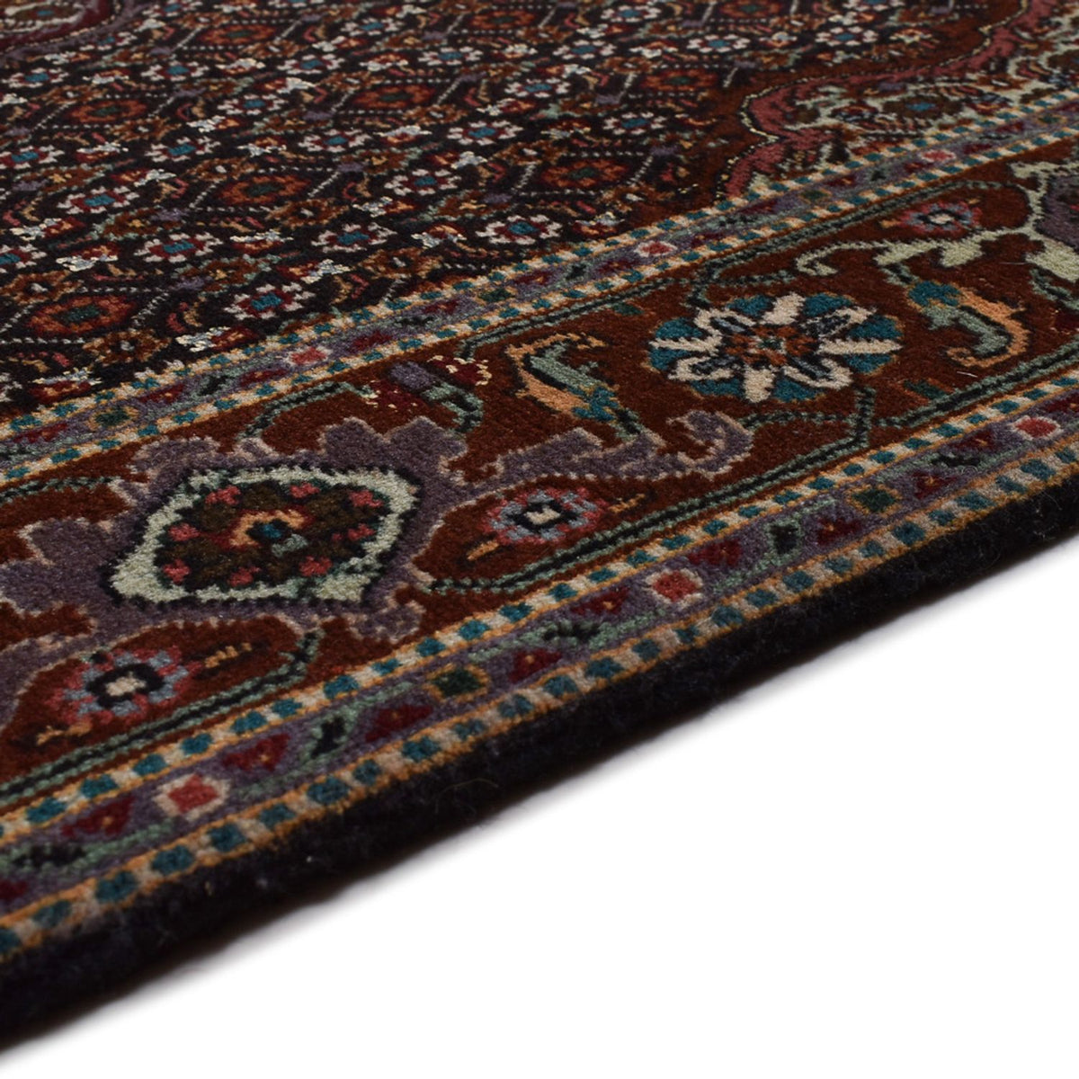 Täbriz - 40 Raj Teppich 150x204cm - Perserteppich - anthrazit