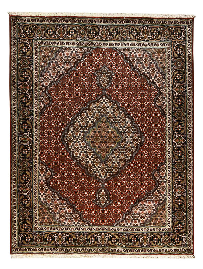 Täbriz - 40 Raj Teppich 150x200cm - Perserteppich - rot