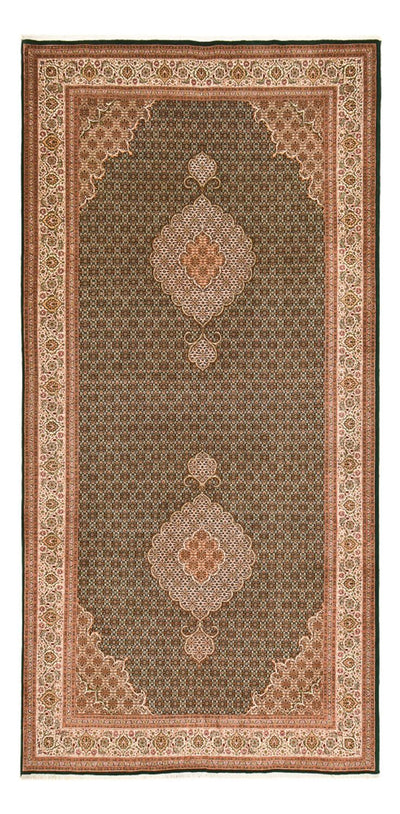 Täbriz - 50 Raj Teppich 200x404cm - Perserteppich - sand