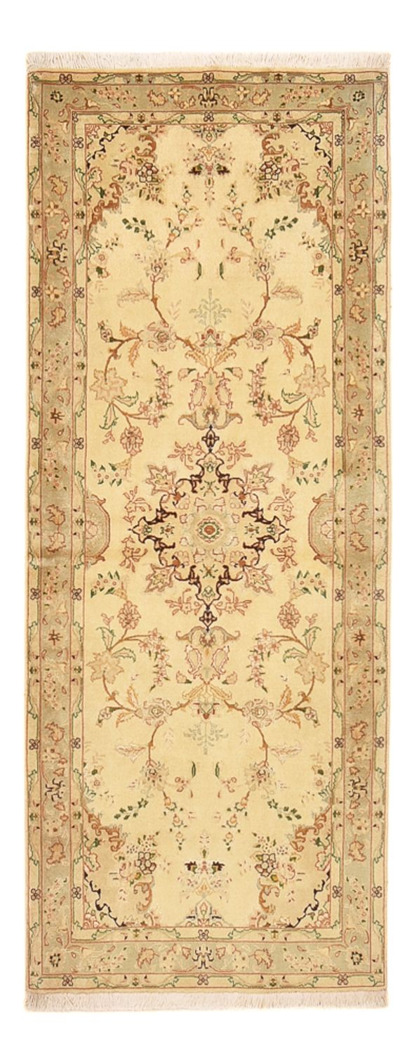 Täbriz - 50 Raj Teppich 81x205cm - Perserteppich - beige
