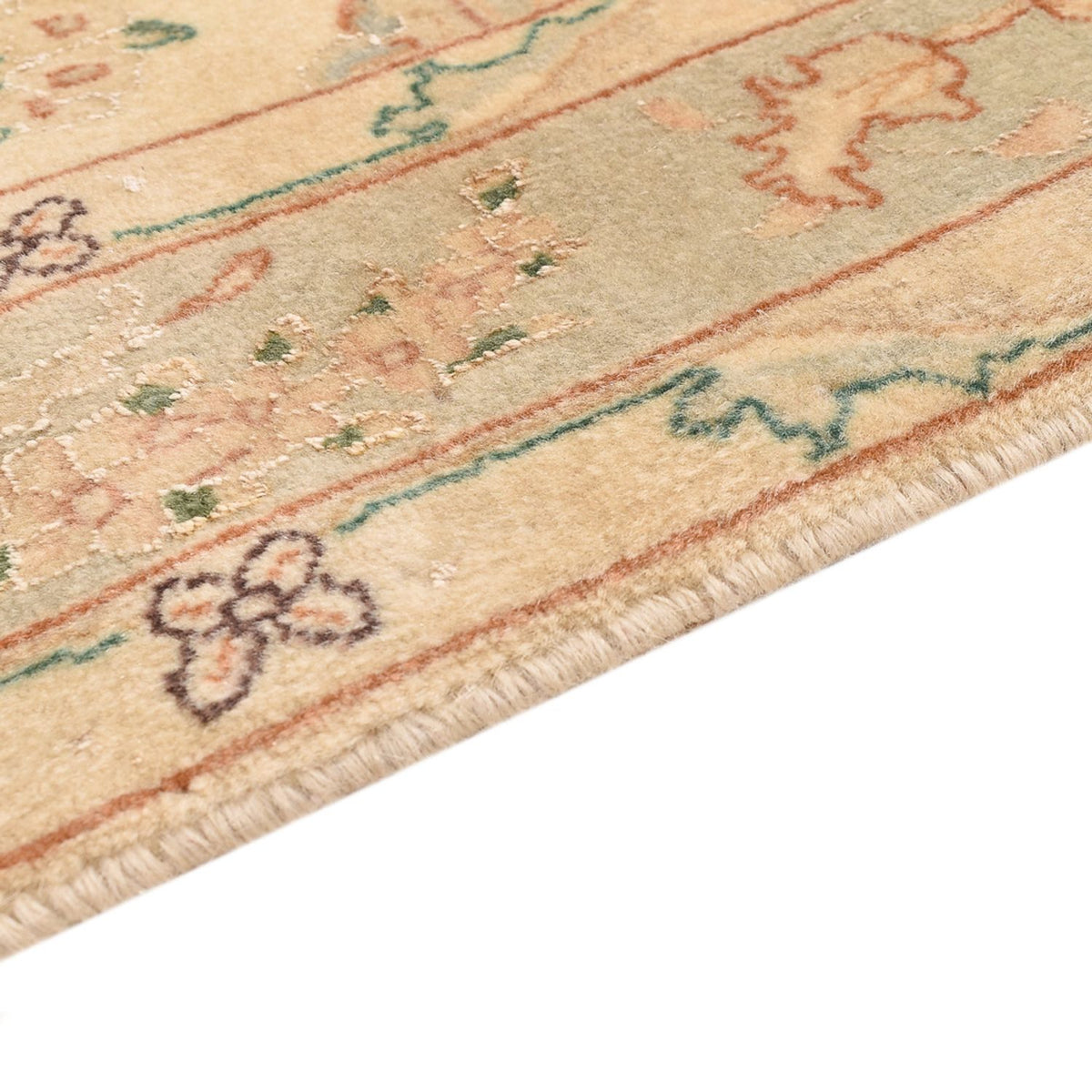 Täbriz - 50 Raj Teppich 81x205cm - Perserteppich - beige