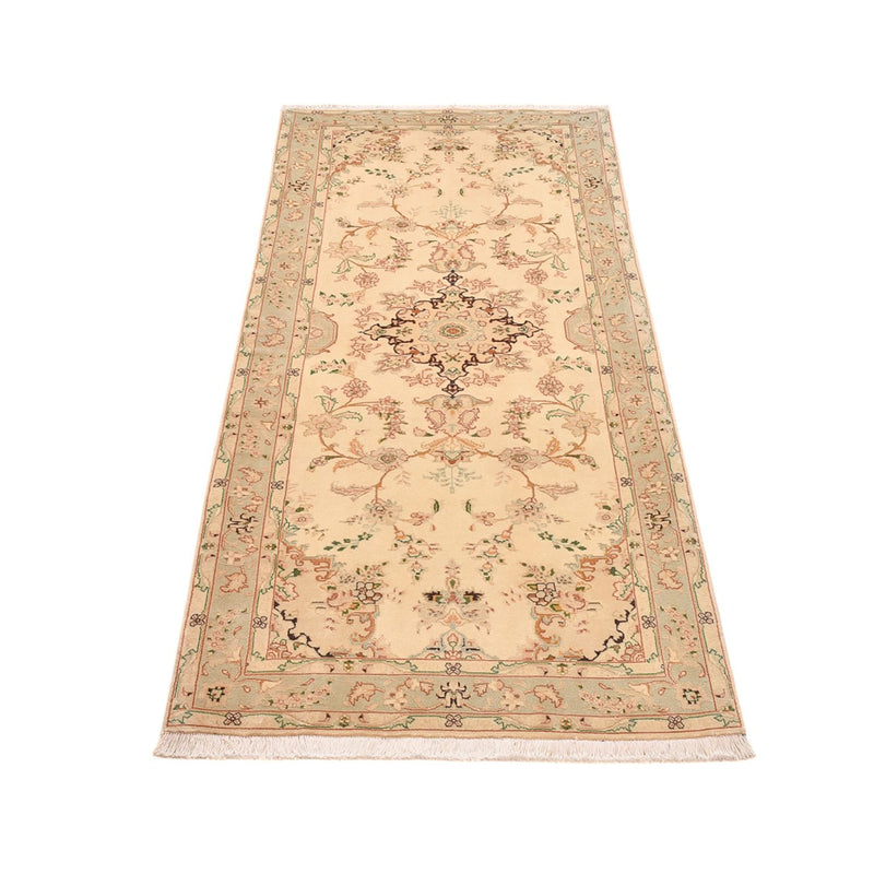 Täbriz - 50 Raj Teppich 81x205cm - Perserteppich - beige