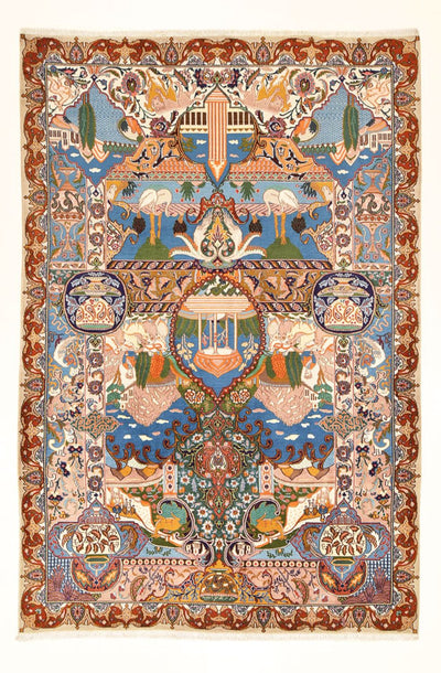 Kaschmar Teppich 201x302cm - Perserteppich - mehrfarbig
