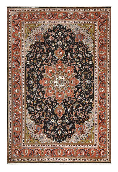Täbriz - 40 Raj Teppich 203x305cm - Perserteppich - anthrazit