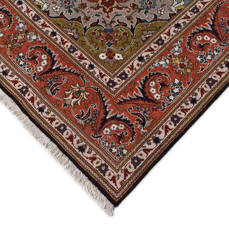 Täbriz - 40 Raj Teppich 203x305cm - Perserteppich - anthrazit