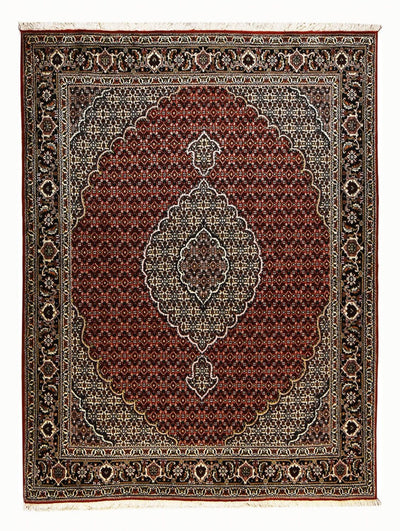 Täbriz - 40 Raj Teppich 154x202cm - Perserteppich - dunkelrot