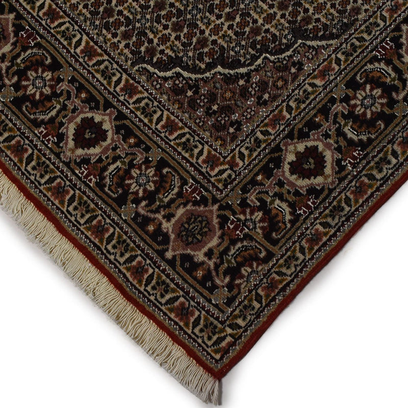 Täbriz - 40 Raj Teppich 154x202cm - Perserteppich - dunkelrot