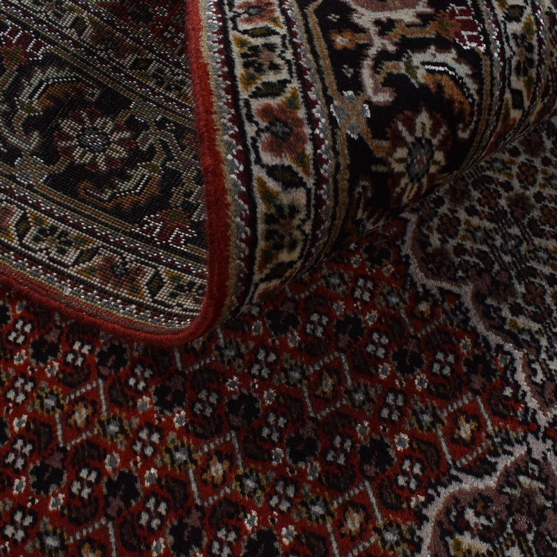 Täbriz - 40 Raj Teppich 154x202cm - Perserteppich - dunkelrot