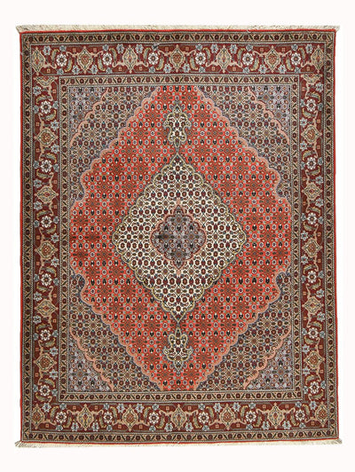 Täbriz - 40 Raj Teppich 153x205cm - Perserteppich - mehrfarbig