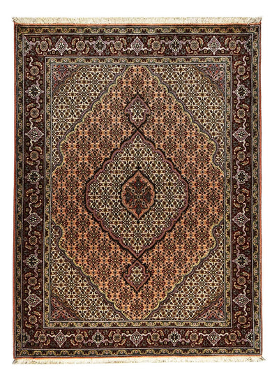 Täbriz - 40 Raj Teppich 150x202cm - Perserteppich - hellbraun