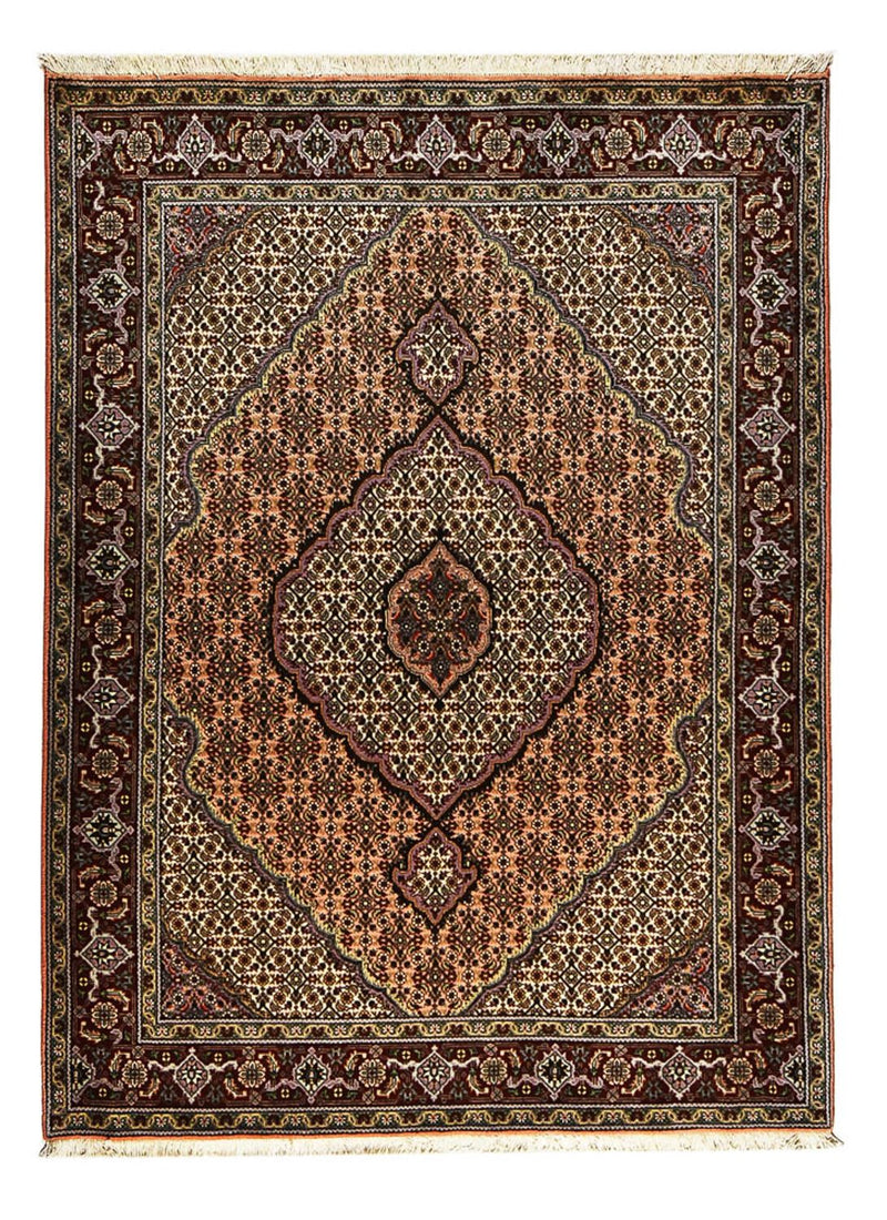Täbriz - 40 Raj Teppich 150x202cm - Perserteppich - hellbraun