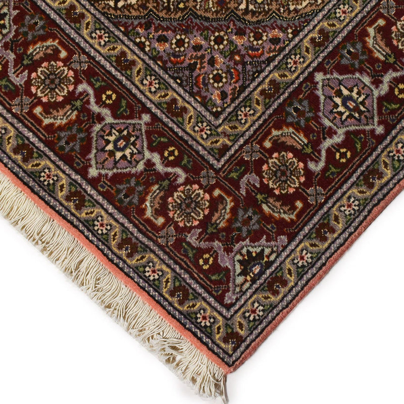 Täbriz - 40 Raj Teppich 150x202cm - Perserteppich - hellbraun