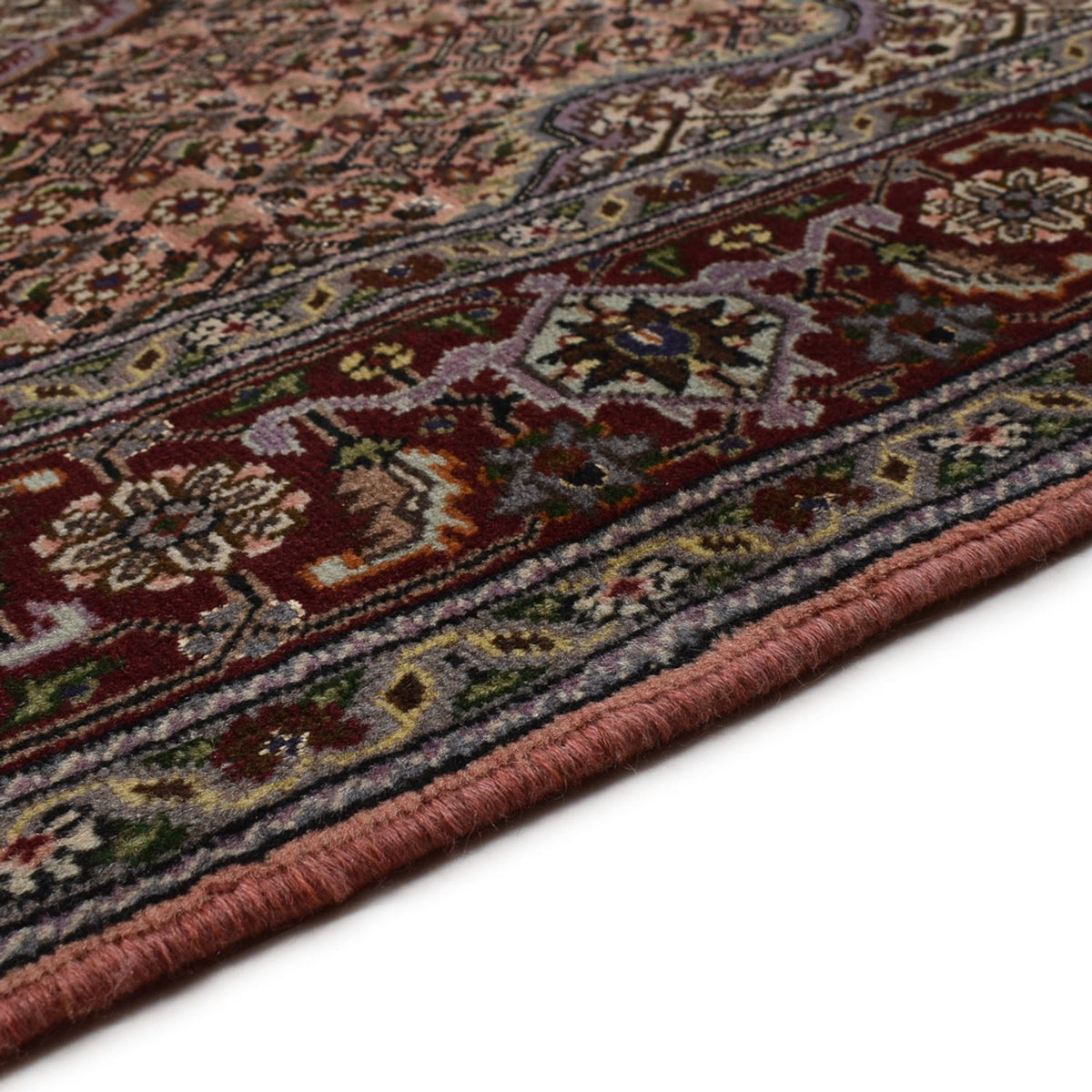 Täbriz - 40 Raj Teppich 150x202cm - Perserteppich - hellbraun
