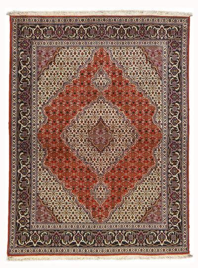 Täbriz - 40 Raj Teppich 151x201cm - Perserteppich - rot