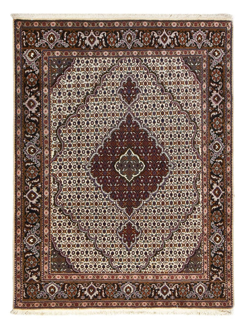 Täbriz - 40 Raj Teppich 152x202cm - Perserteppich - creme
