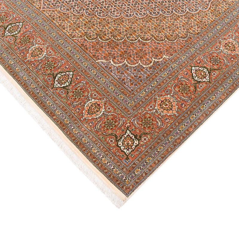 Täbriz - 50 Raj Teppich 200x403cm - Perserteppich - hellbraun