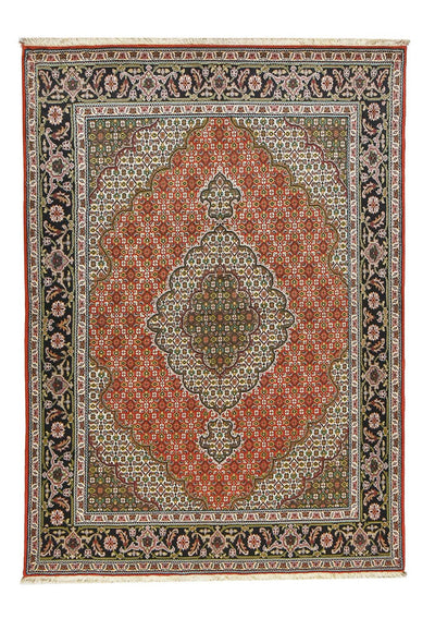 Täbriz - 40 Raj Teppich 150x205cm - Perserteppich - rot