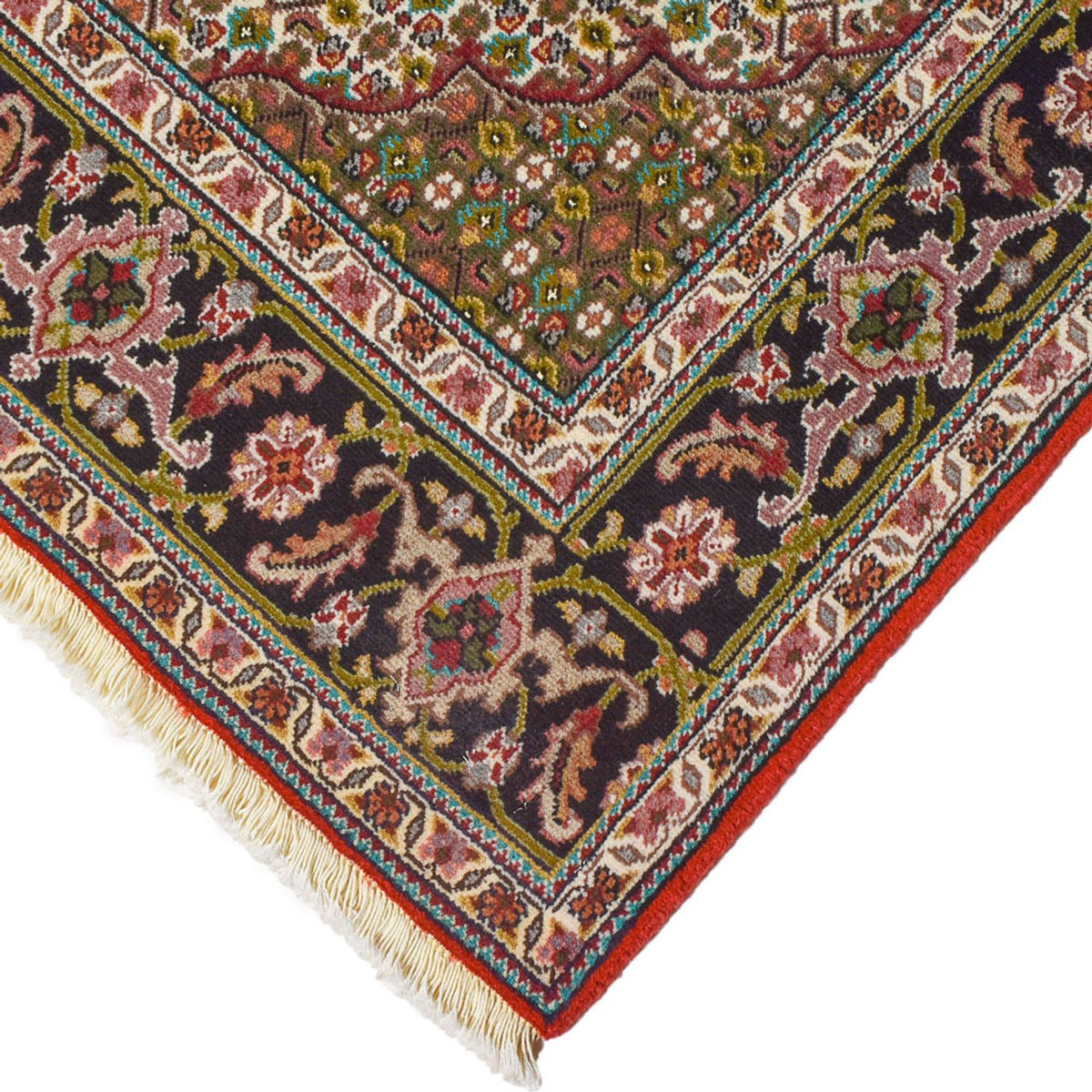 Täbriz - 40 Raj Teppich 150x205cm - Perserteppich - rot