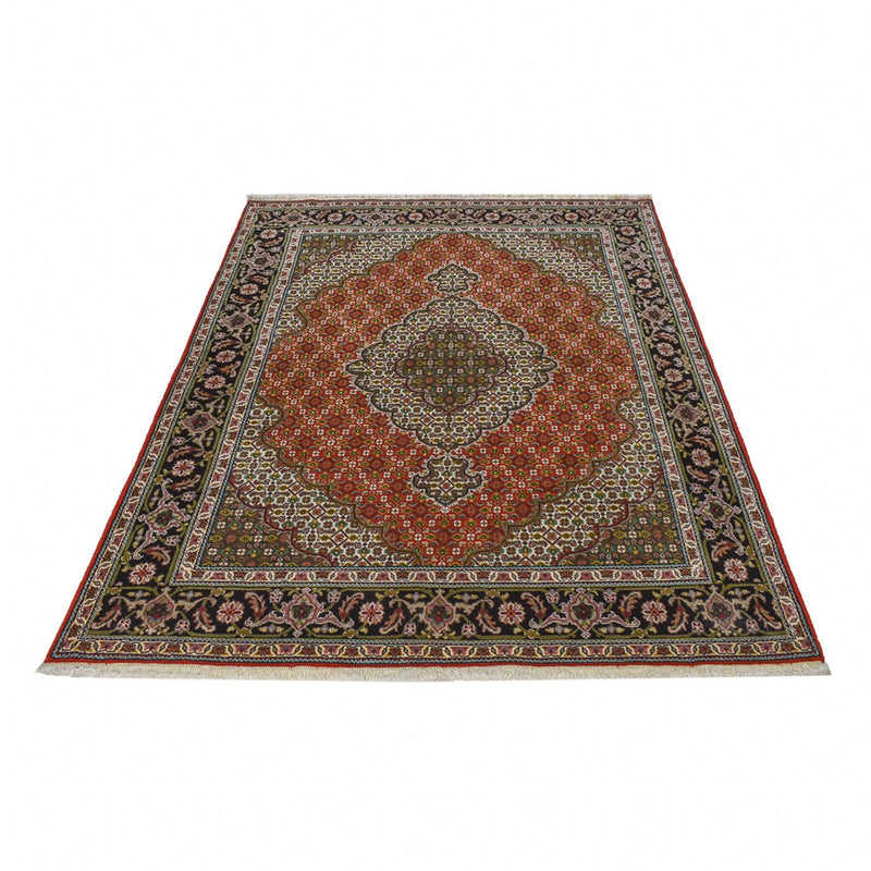 Täbriz - 40 Raj Teppich 150x205cm - Perserteppich - rot