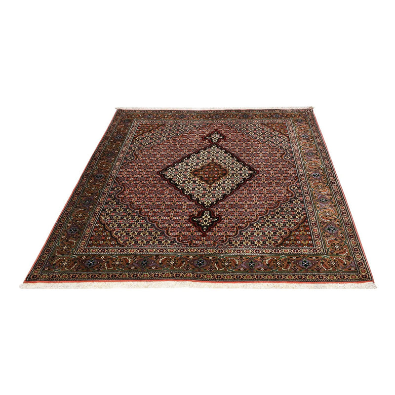 Täbriz - 40 Raj Teppich 155x190cm - Perserteppich - hellrot