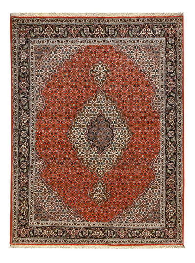 Täbriz - 40 Raj Teppich 155x205cm - Perserteppich - rot