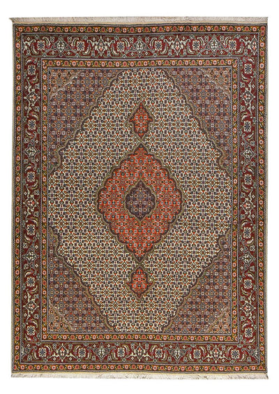 Täbriz - 40 Raj Teppich 153x210cm - Perserteppich - sand