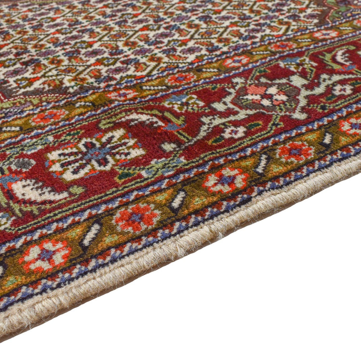 Täbriz - 40 Raj Teppich 153x210cm - Perserteppich - sand