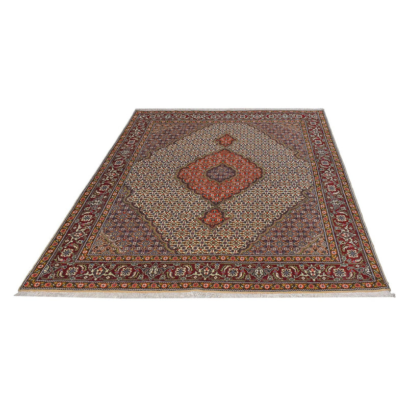 Täbriz - 40 Raj Teppich 153x210cm - Perserteppich - sand
