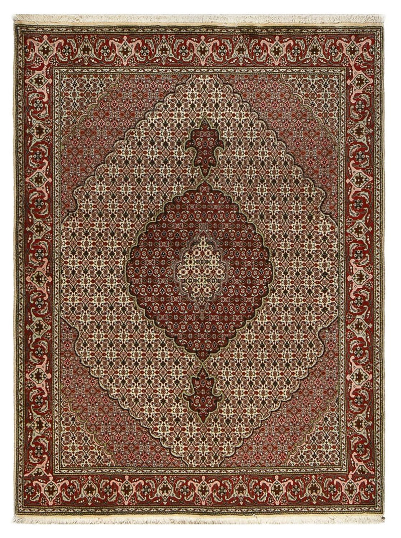 Täbriz - 40 Raj Teppich 152x202cm - Perserteppich - sand