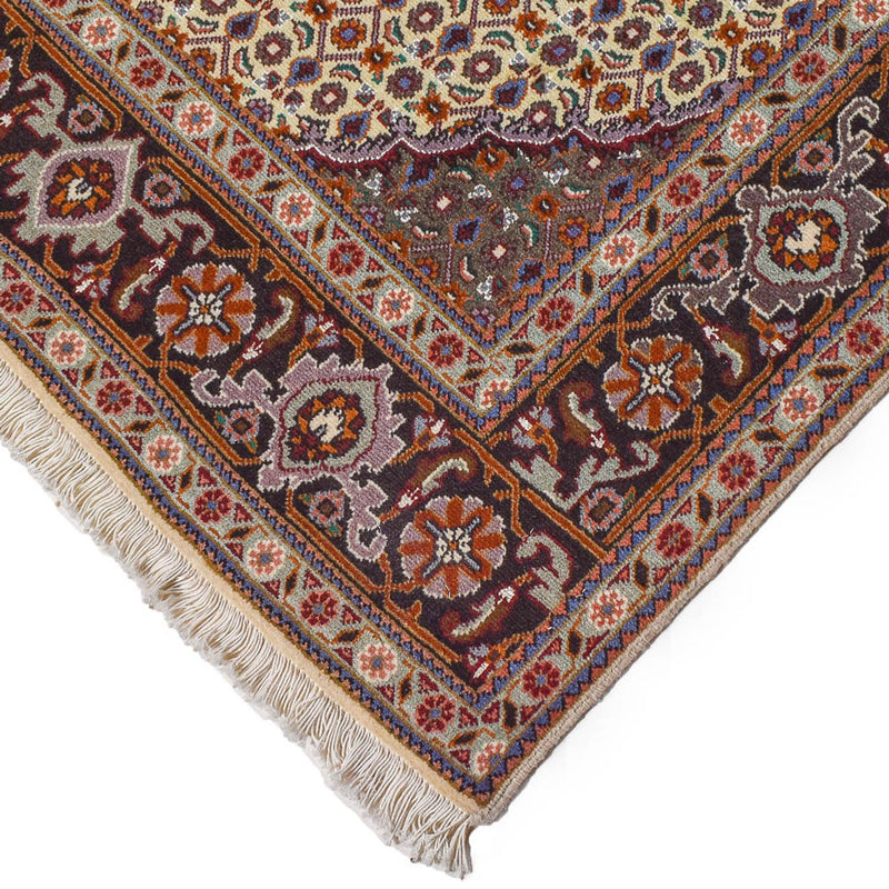 Täbriz - 40 Raj Teppich 152x202cm - Perserteppich - sand
